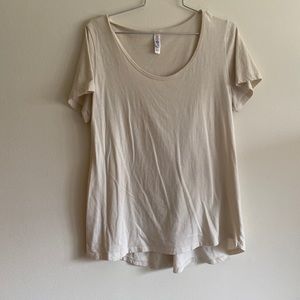 LulaRoe Cream Classic Tee
